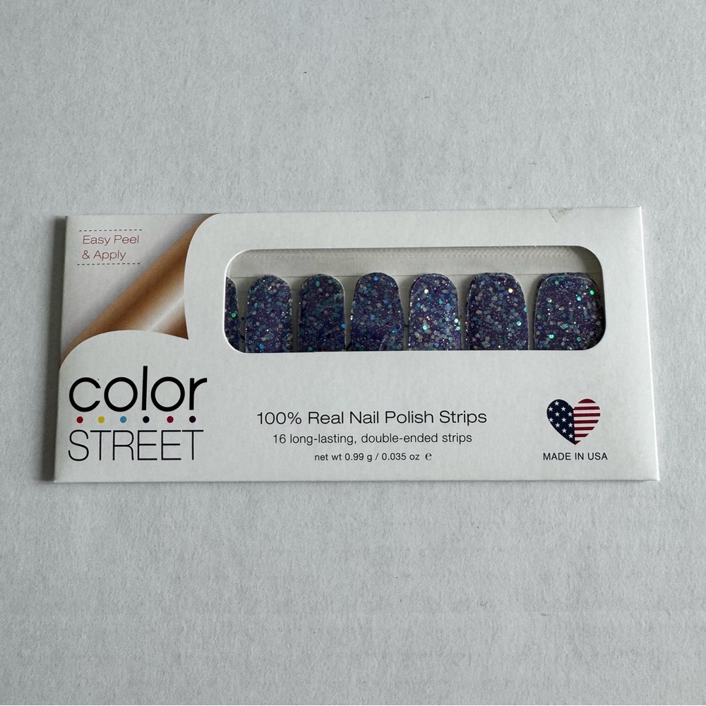 *Retired* Color Street: Mardi Gras | Blue Purple Teal Silver Glitter Party - Picture 3 of 15